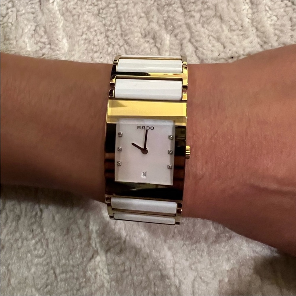 Rado Gold and White Bracelet Watch - Picture 8 of 9